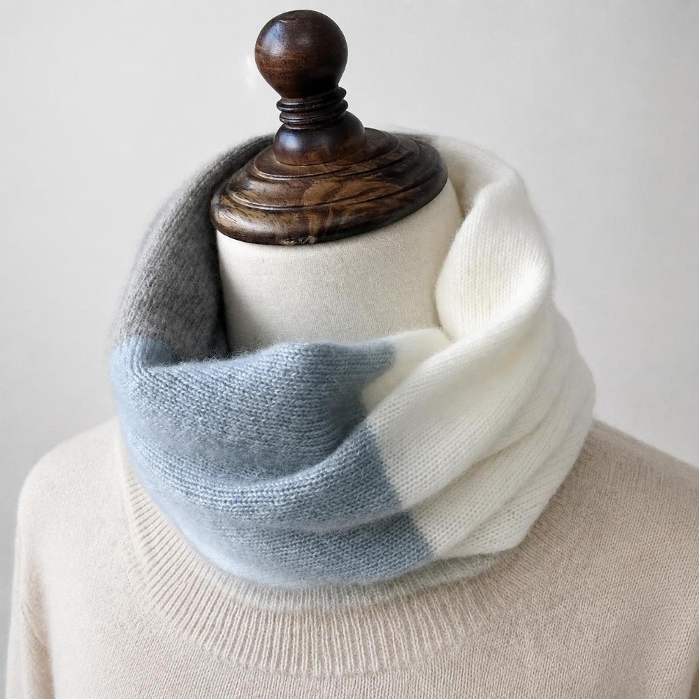 부드러운 배색 무한대 스카프 니트 스트레치 넥 워머 방 - Infinity Scarf Knit 리뷰 및 가격