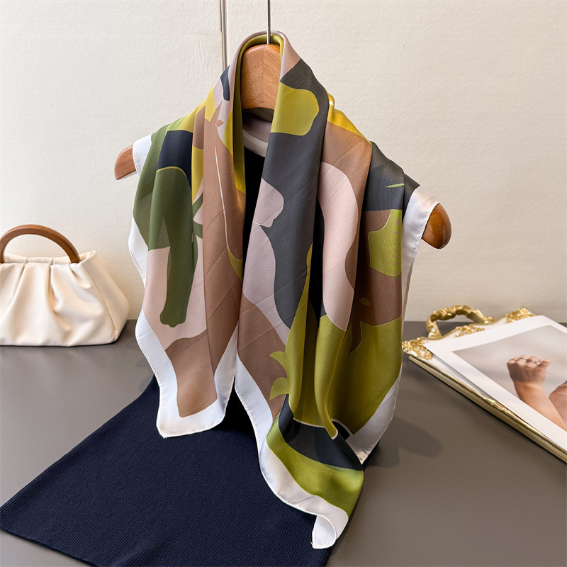 2026 새로운 여성 스퀘어 스카프 모조 실크 꽃무늬  - Scarf Silk Square 리뷰 및 가격