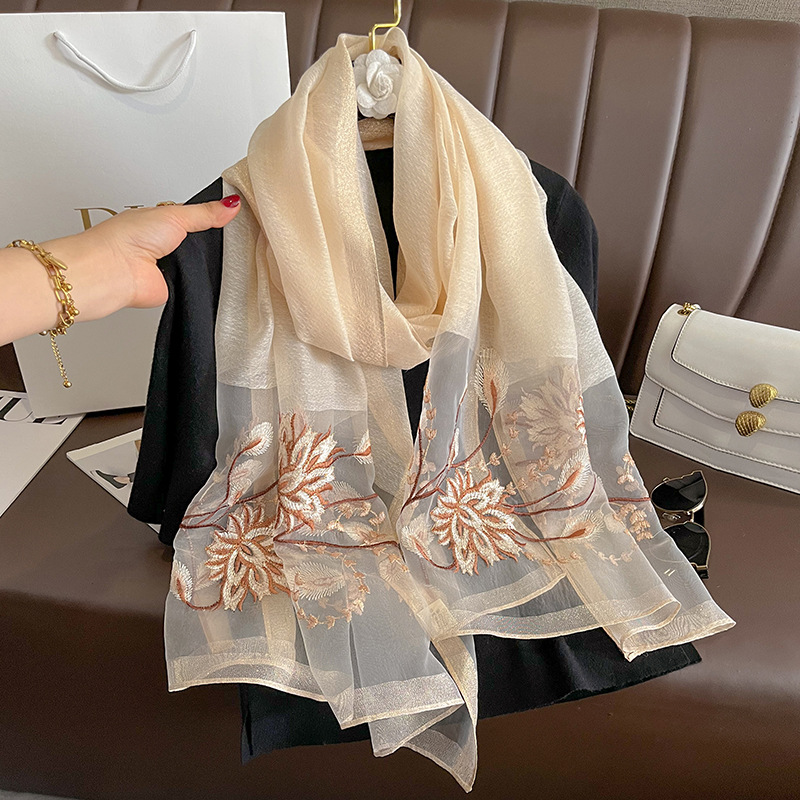 봄 여름 솔리드 실크 스카프 여성 심플하고 우아한 버전 - Woven Scarf Blanket 리뷰 및 가격