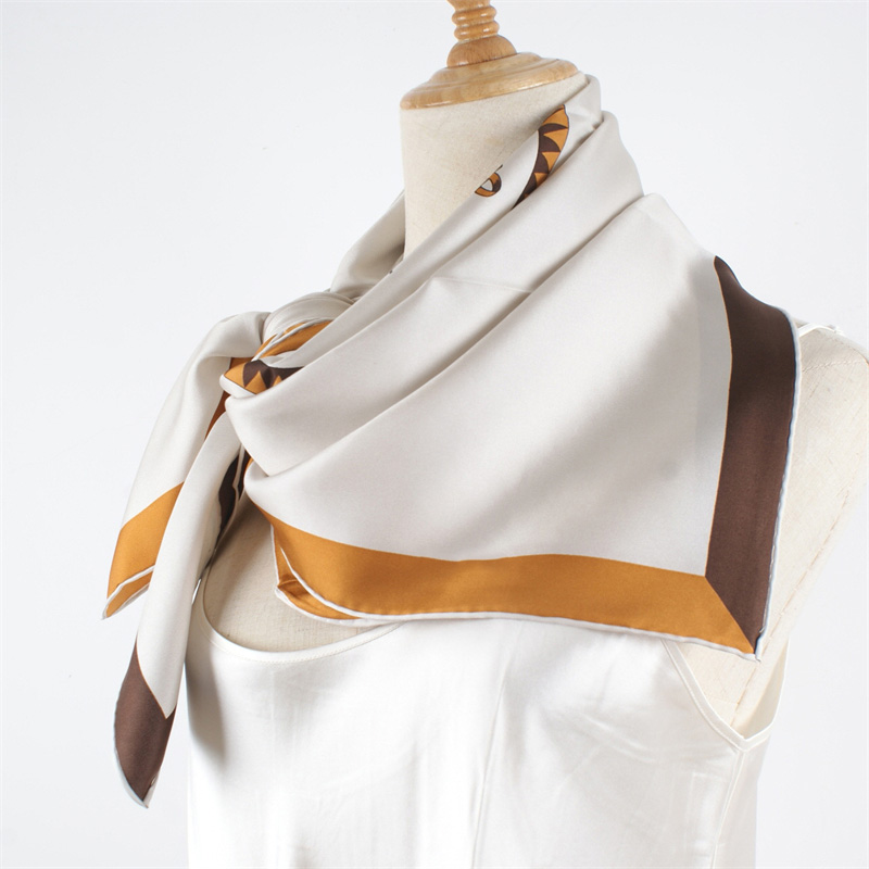 100% 뽕나무 실크 스카프, 네커치프 스퀘어 90 실 - Face Scarf Mask 리뷰 및 가격